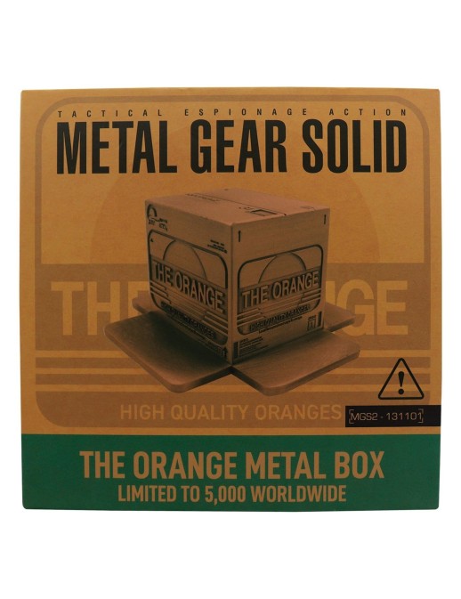 Fanattik Metal Gear Solid 2 Sons of Liberty The Orange Metal Box Limited Edition Replica Antique Gold Edition