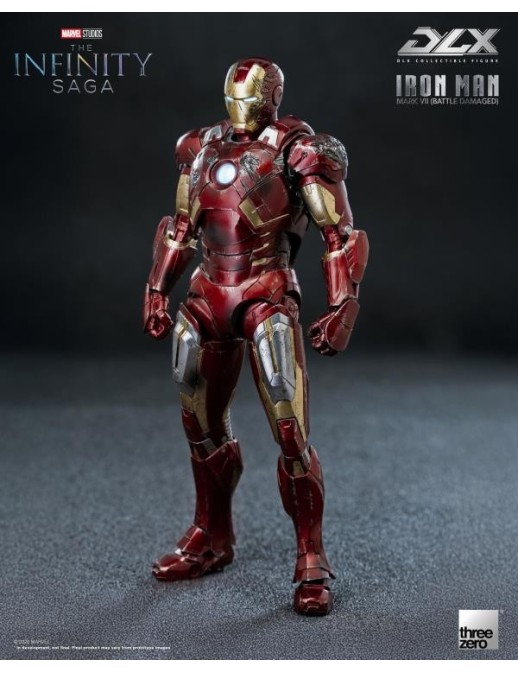 Threezero Avengers Infinity Saga DLX Collectible Figure Iron Man Mark VII Battle Damaged Version