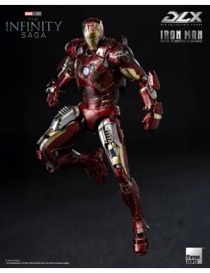 Threezero Avengers Infinity Saga DLX Collectible Figure Iron Man Mark VII Battle Damaged Version