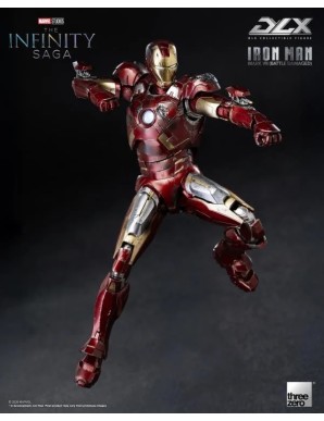 Threezero Avengers Infinity Saga DLX Collectible Figure Iron Man Mark VII Battle Damaged Version