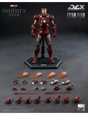 Threezero Avengers Infinity Saga DLX Collectible Figure Iron Man Mark VII Battle Damaged Version