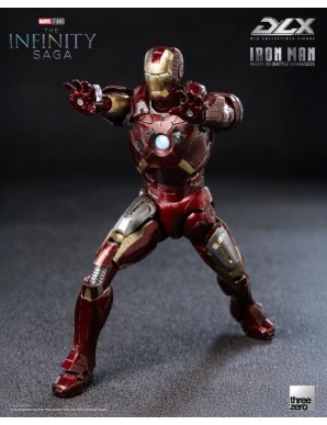 Threezero Avengers Infinity Saga DLX Collectible Figure Iron Man Mark VII Battle Damaged Version