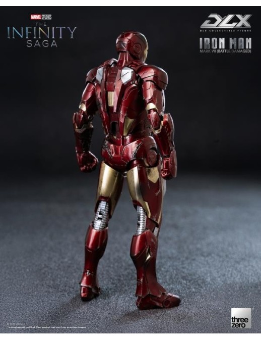 Threezero Avengers Infinity Saga DLX Collectible Figure Iron Man Mark VII Battle Damaged Version