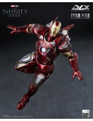 Threezero Avengers Infinity Saga DLX Collectible Figure Iron Man Mark VII Battle Damaged Version