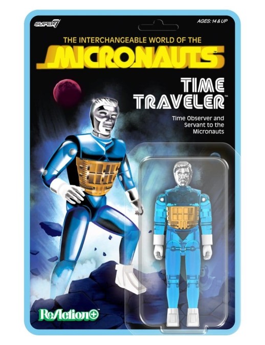 Super7 ReAction+ Micronauts Time Traveler Translucent Blue