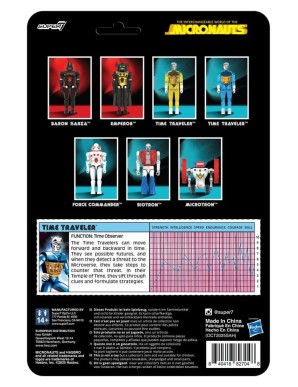 Super7 ReAction+ Micronauts Time Traveler Translucent Blue