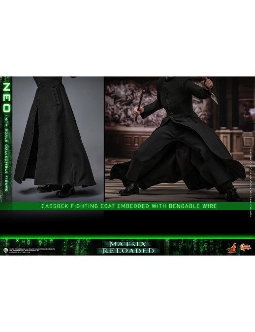 Hot Toys Movie Masterpiece The Matrix Reloaded Neo 1/6 Scale Collectible Figure