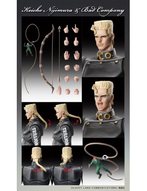 Medicos Super Action Statue JoJo's Bizarre Adventure Diamond is Unbreakable Keicho Nijimura & Bad Company