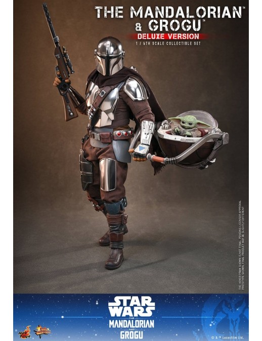 Hot Toys Movie Masterpiece Star Wars The Mandalorian and Grogu 1/6 Scale Collectible Figure Deluxe Version