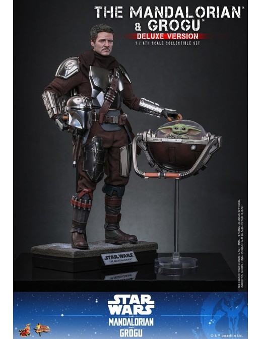 Hot Toys Movie Masterpiece Star Wars The Mandalorian and Grogu 1/6 Scale Collectible Figure Deluxe Version