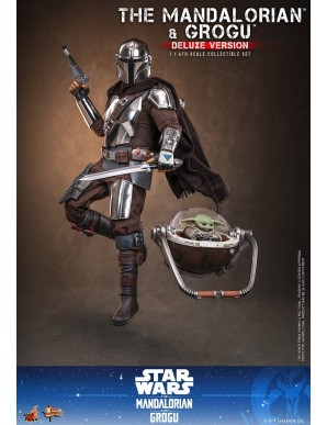 Hot Toys Movie Masterpiece Star Wars The Mandalorian and Grogu 1/6 Scale Collectible Figure Deluxe Version