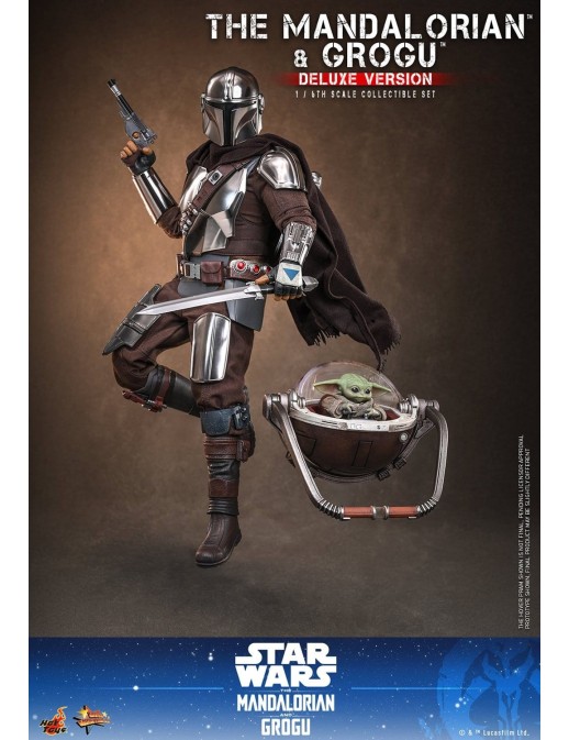 Hot Toys Movie Masterpiece Star Wars The Mandalorian and Grogu 1/6 Scale Collectible Figure Deluxe Version