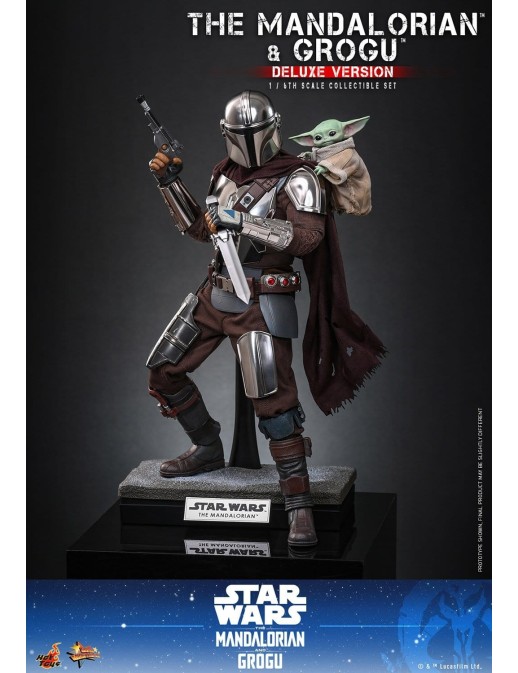 Hot Toys Movie Masterpiece Star Wars The Mandalorian and Grogu 1/6 Scale Collectible Figure Deluxe Version