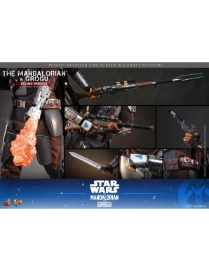 Hot Toys Movie Masterpiece Star Wars The Mandalorian and Grogu 1/6 Scale Collectible Figure Deluxe Version