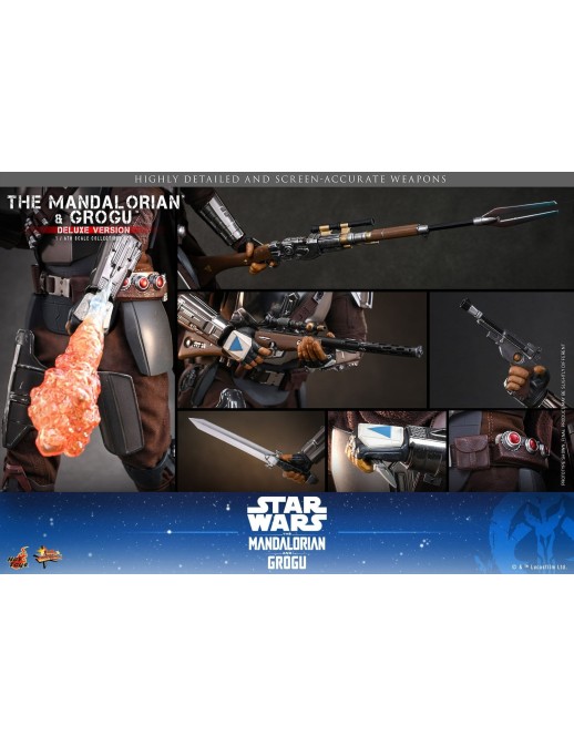 Hot Toys Movie Masterpiece Star Wars The Mandalorian and Grogu 1/6 Scale Collectible Figure Deluxe Version