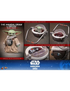 Hot Toys Movie Masterpiece Star Wars The Mandalorian and Grogu 1/6 Scale Collectible Figure Deluxe Version
