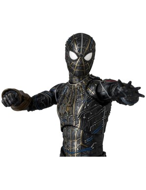 Medicom Toy MAFEX Spider-Man No Way Home Spider-Man Black & Gold Suit Version