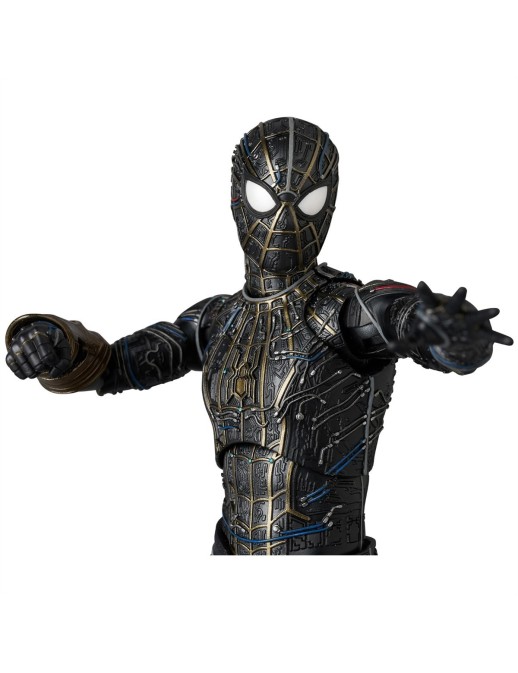 Medicom Toy MAFEX Spider-Man No Way Home Spider-Man Black & Gold Suit Version