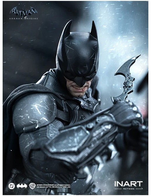 InArt Batman Arkham Origins Batman Battle Damaged Version 1/12 Scale Action Figure