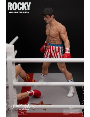 Sly Stallone Rocky Over Drago Through The Ropes 1/10 Statue