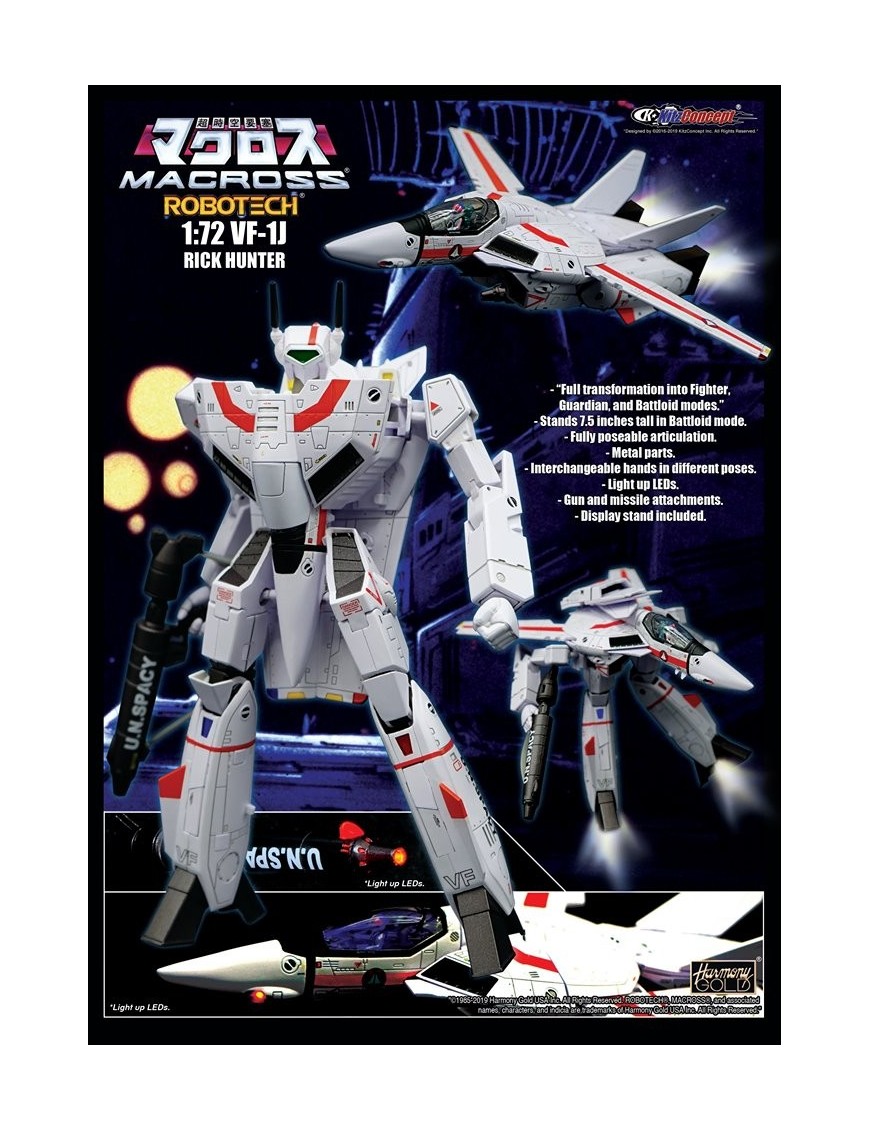 KitzConcept's Robotech VF-1J Valkyrie Rick Hunter 1/72 Scale Figure KitzConcept's Robotech VF-1J Valkyrie Rick Hunter 1/72 Scale Figure