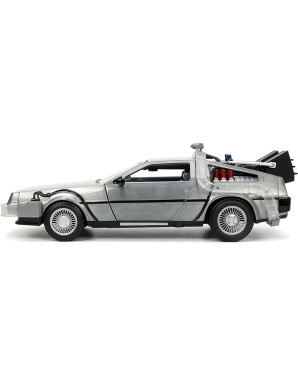 Jada Toys Diecast Model 1/24 Scale Back To The Future DMC Delorean Time Machine