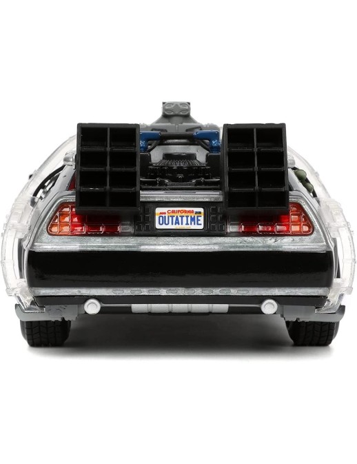Jada Toys Diecast Model 1/24 Scale Back To The Future DMC Delorean Time Machine