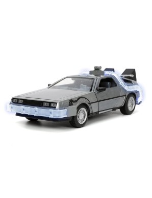 Jada Toys Diecast Model 1/24 Scale Back To The Future DMC Delorean Time Machine