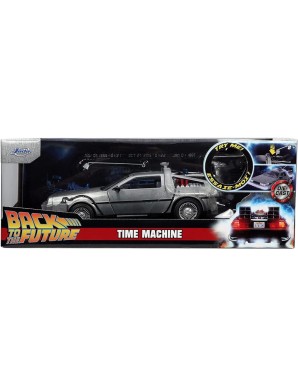 Jada Toys Diecast Model 1/24 Scale Back To The Future DMC Delorean Time Machine