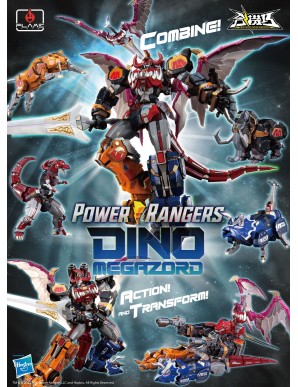 Flame Toys Mighty Morphin Power Rangers Go! Kara Kuri Combine Dino Megazord
