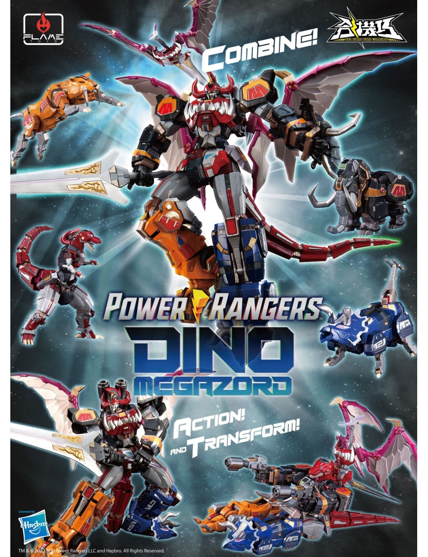 Flame Toys Mighty Morphin Power Rangers Go! Kara Kuri Combine Dino Megazord Flame Toys Mighty Morphin Power Rangers Go! Kara Kuri Combine Dino Megazord