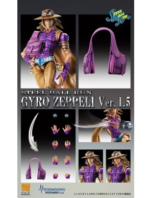 Medicos Super Action Statue JoJo's Bizarre Adventure Steel Ball Run Gyro Zeppelli Version 1.5