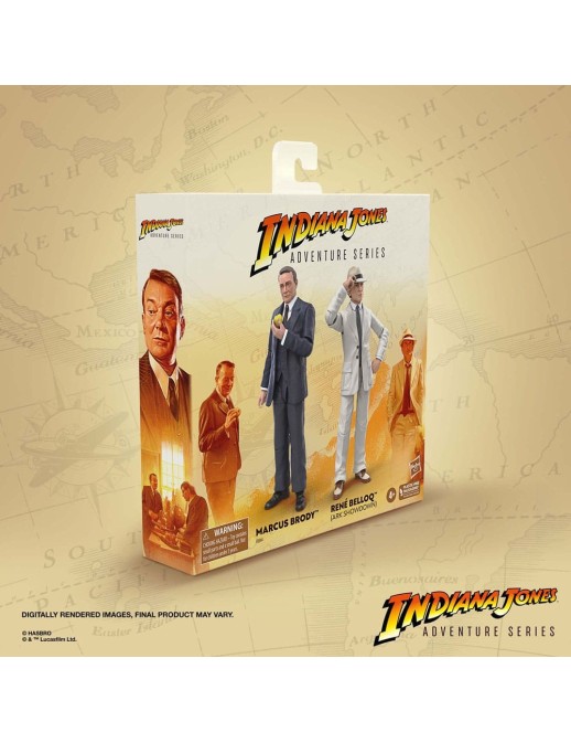 Hasbro Indiana Jones Adventure Series Indiana Jones Raiders of the Lost Ark Marcus Brody & René Belloq Ark Showdown