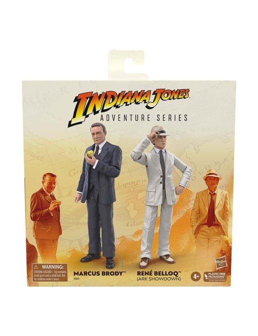 Hasbro Indiana Jones Adventure Series Indiana Jones Raiders of the Lost Ark Marcus Brody & René Belloq Ark Showdown